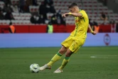 Andrei Girotto inscrit le but de l'égalisation nantaise à Nice, le 14 janvier 2022 