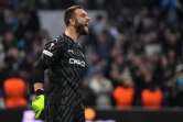 Le gardien de l'OM Pau Lopez à la fin du match contre Benfica, le 18 avril 2024 au Stade Vélodrome