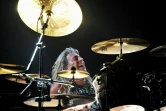 Mikkey Dee, ancien batteur de Motorhead, sur la scène du festival Coachella, aux Etats-Unis, le 20 avril 2014