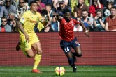 L'attaquant de Lille Jonathan Bamba buteur lors de la victoire 3-2 à Nantes en 30e journée de L1 le 31 mars 2019