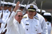 Le président cubain Raul Castro à son arrivée à l'aéroport international Rafael Nunez le 25 septembre 2016 à Cartagène en Colombie 