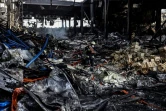 Un entrepôt détruit par un bombardemnet russe, le 29 mars 2022 à Brovary, au nord de Kiev, en Ukraine