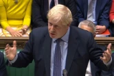Photo fournie par le Parlement britannique montrant le Premier ministre Boris Johnson s'exprimant devant la chambre des communes, le 19 octobre 2019 