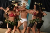 Des élèves de terminales, de tous les lycées tahitiens, passent une épreuve de danse tahitienne en option sportive facultative pour le bac, le 8 avril 2019