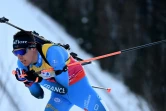 Le Français Quentin Fillon-Maillet, lors de la poursuite de Ruhpolding, comptant pour la Coupe du monde de biathlon, le 16 janvier 2022