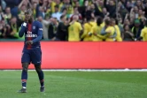 L'attaquant du Paris-SG, Moussa Diaby, consterné par la défaite de son équipe face à Nantes, à La Beaujoire, le 17 avril 2019