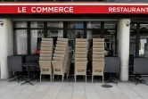 Un restaurant fermé à Arcachon, le 13 avril 2020, comme tous les restaurants et les cafés de France, pour cause de confinement