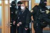 Stephan Baillet, l'extrémiste de droite auteur d'une attaque contre une synagogue en Allemagne, devant le tribunal de Magdebourg le 21 décembre 2020