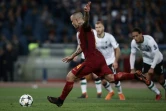 Le mileu de l'AS Rome Radja Nainggolan auteur d'un doublé face à Liverpool en demi-finales retour de C1, le 2 avril 2018 à Rome