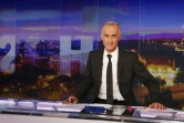 Le journaliste Gilles Bouleau sur le plateau de TF1 le 8 octobre 2015 à  Boulogne-Billancourt