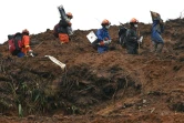 Sur le lieu du crash du Boeing 737-800 de China Eastern près de Wuzhou, en Chine, le 24 mars 2022