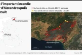 Grèce : l'important incendie autour d'Alexandroupolis se poursuit