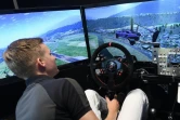 Hans Joore, un ingénieur lors d'une simulation de vol d'une voiture volante du groupe néerlandais PAL-V, à Raamsdonksveer le 30 mai 2017