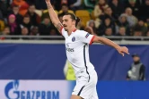 L'attaquant du PSG Zlatan Ibrahimovic buteur contre le Shakhtar Donetsk en Ligue des champions, le 30 septembre 2015 à Lviv