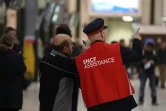 Un voyageur et un agent SNCF le 1er juin 2016 gare de Lyon à Paris
