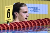 Yannick Agnel lors des séries du 100 m libre des championnats de France à Montpellier, le 1er avril 2016 