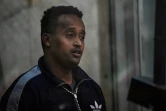 Un homme soupçonné d'être Medhanie Yehdego Mered, chef d'un réseau de trafic de migrants, mais affirmant s'appeler Medhanie Tesfamariam Behre, lors de son procès à Palerme le 14 février 2019 