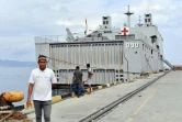 Le navire-hôpital KRI Soeharso amarré à Palu le 6 octobre 2018.