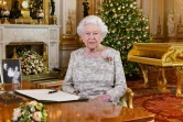 La reine Elizabeth II, le 24 décembre 2018, après l'enregistrement de son messsage de Noël à Londres