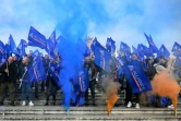 Manifestation de policiers à Marseille le 18 janvier 2024 pour réclamer des compensations financières à leur mobilisation pendant les Jeux olympiques et paralympiques de Paris cet été