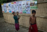 Des enfants rohingyas à Shan Taung dans les environs de  Mrauk U proche de la frontière avec le Bangladesh, le 4 avril 2018