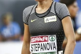 La Russe Yulia Stepanova après sa course lors des qualifications pour le 800 m lors de l'Euro à Amsterdam, le 6 juillet 2016