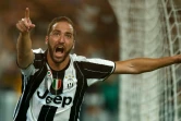 Gonzalo Higuain célèbre un but pour la Juve face à la Fiorentina, le 20 août 2016 à Turin