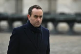 Le ministre de la Défense Sebastien Lecornu lors d'une  cérémonie militaire à l'Hotel des Invalides à Paris le 8 janvier 2024