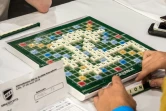 Des joueurs de Scrabble, jeu de la marque américaine Mattel, lors des Championnats du monde de Scrabble à Lille, le 29 août 2016