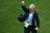 Le bonheur de Didier Deschamps, vainqueur du Mondial-2018 à la tête de la France à Moscou, le 15 juillet 2018 