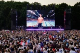 Le 2 août 2024 au Club France, au parc des Nations installé à La Villette, le soir du titre de Léon Marchand dans le 200 m quatre nages
