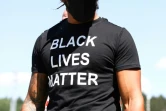 Le pilote britannique de F1, Lewis Hamilton, portant un t-shirt "Black Lives Matter" lors du GP d'Autriche, le 5 juillet 2020 à Spielberg