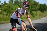 Le cycliste slovène Tadej Pogacar lors d'un entraînement à Koge (Danemark), le 29 juin 2022