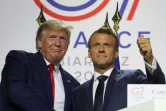 Les présidents américain Donald Trump et français Emmanuel Macron lors d'une conférence de presse à l'issue du G7, le 26 août 2019 à Biarritz