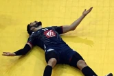 Nikola Karabatic au sol lors de la finale du championnat du monde de handball, le 29 janvier 2017 à Paris
