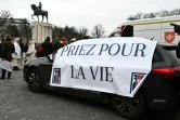 Des opposants à l'avortement manifestent dans le cadre de la "marche pour la vie", le 19 janvier 2025 à Paris  