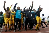 Les joueurs de Viry-Châtillon lors de la victoire face à Angers en 32e de finale de Coupe de France le 5 janvier 2019