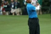 L'Américain Tiger Woods lors du 3e tour du Masters 2018 de golf, le 7 avril 2018 à Augusta