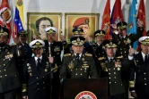 Le ministre de la Défense vénézuélien Vladimir Padrino Lopez lors d'une conférence de presse à Caracas le 24 janvier 2019
