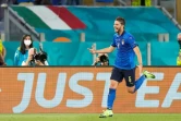 Manuel Locatelli buteur pour l'Italie contre la Suisse à l'Euro, le 16 juin 2021 au stade olympique de Rome
