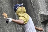Un opposant au gouvernement lors d'une manifestation à Cotiza au Venezuela le 21 janvier 2019