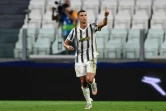 L'attaquant de la Juventus Cristiano Ronaldo après son premier but contre Lyon en 8e de finale de retour de la Ligue des champions, le 7 août 2020 à Turin