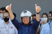 Le président brésilien Jair Bolsonaro lors de sa tournée en moto le 25 juillet 2020