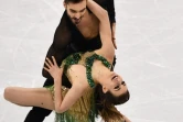 Gabriella Papadakis et Guillaume Cizeron lors du programme court de danse sur glace à Gangneung, le 19 février 2018