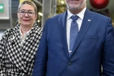 Le Premier ministre québécois Philippe Couillard et son épouse Suzane Pilote à Blagnac (France), le 6 mars 2018