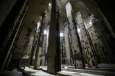 A l'intérieur du bassin de stockage des eaux usées et pluviales d'Austerlitz à Paris, encore en construction, le 13 mars 2024