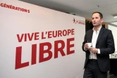 Benoît Hamon, tête de liste Générations, en meeting à Paris, le 3 avril 2019