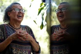 Thais de Azevedo, une transgenre brésilienne de 71 ans, ici à Sao Paulo le 4 octobre 2019, a pu retrouver une belle dentition grâce à des dentistes bénévoles qui aident les victimes de violences conjugales