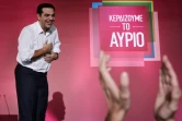 Alexis Tsipras, le 18 septembre 2015 à Athènes lors de son dernier meeting avant les élections législatives du 20 septembre