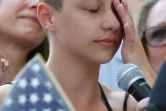 La lycéenne Emma Gonzalez lors de son discours à Fort Lauderdale, en Floride, le 17 février 2018  